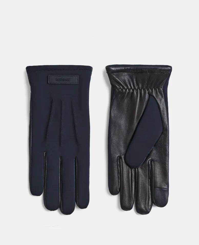 kristopher Men's Leather and Knit Gloves