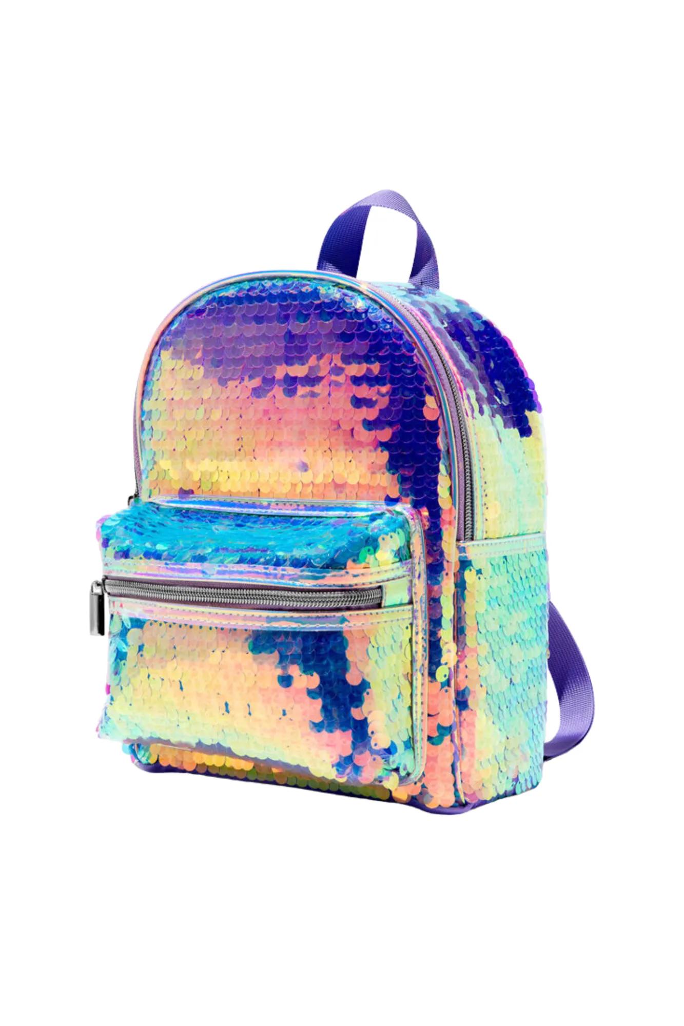 Claires - Rainbow Sequin Backpack