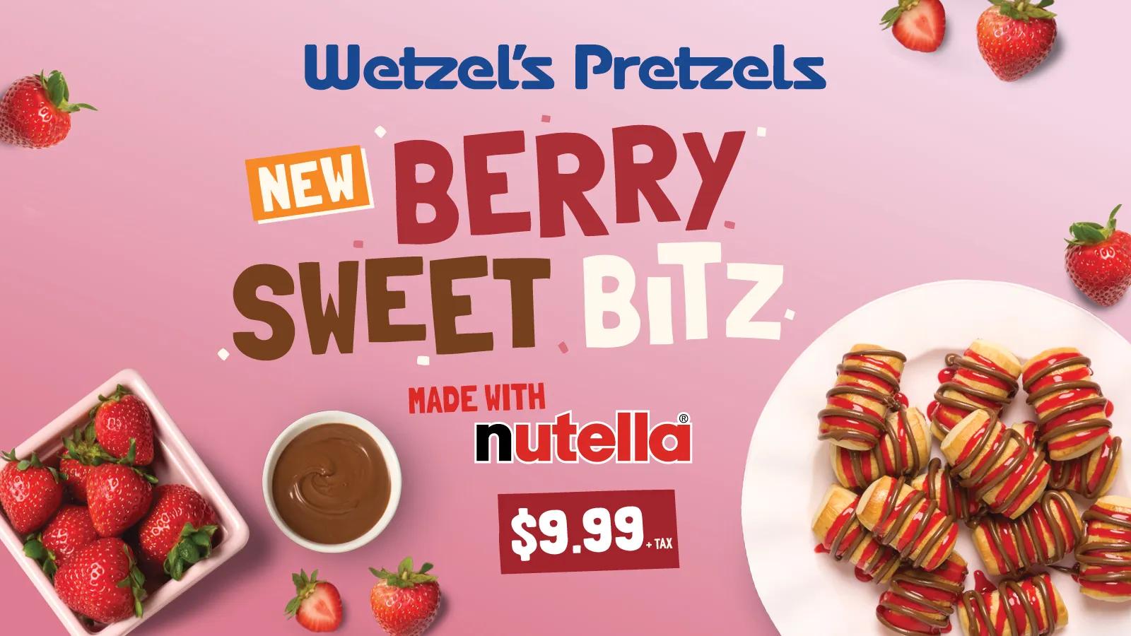[CF Chinook Centre] Wetzel’s Pretzels NEW Berry Sweet Bitz