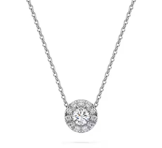 Eternity halo solitaire pendant