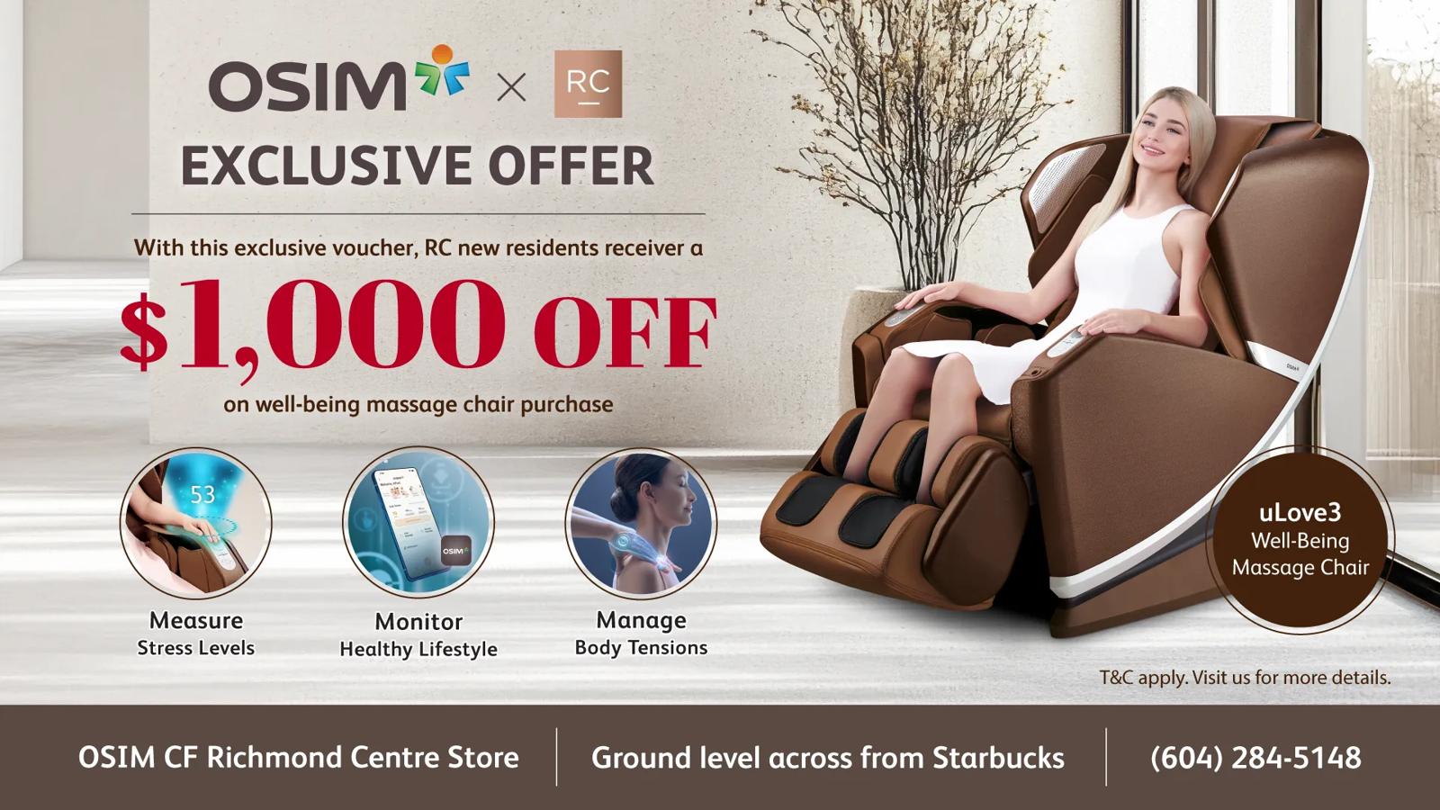 RIC 2025 Resident Offers | OSIM Promotion Creative 