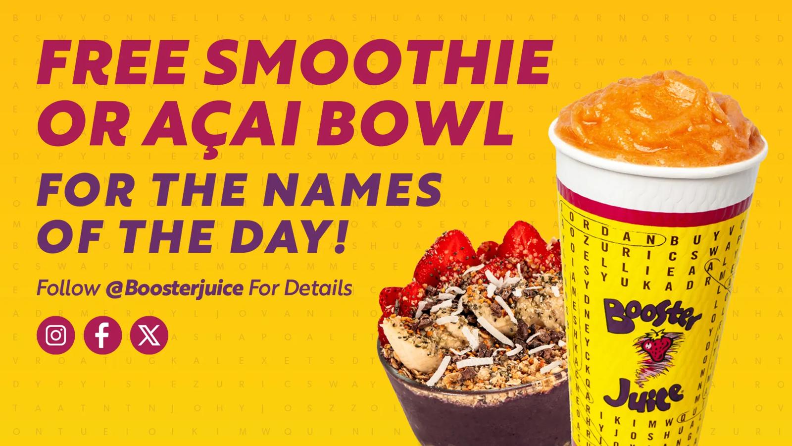 [CF Rideau Centre] Booster Juice Names Of The Day