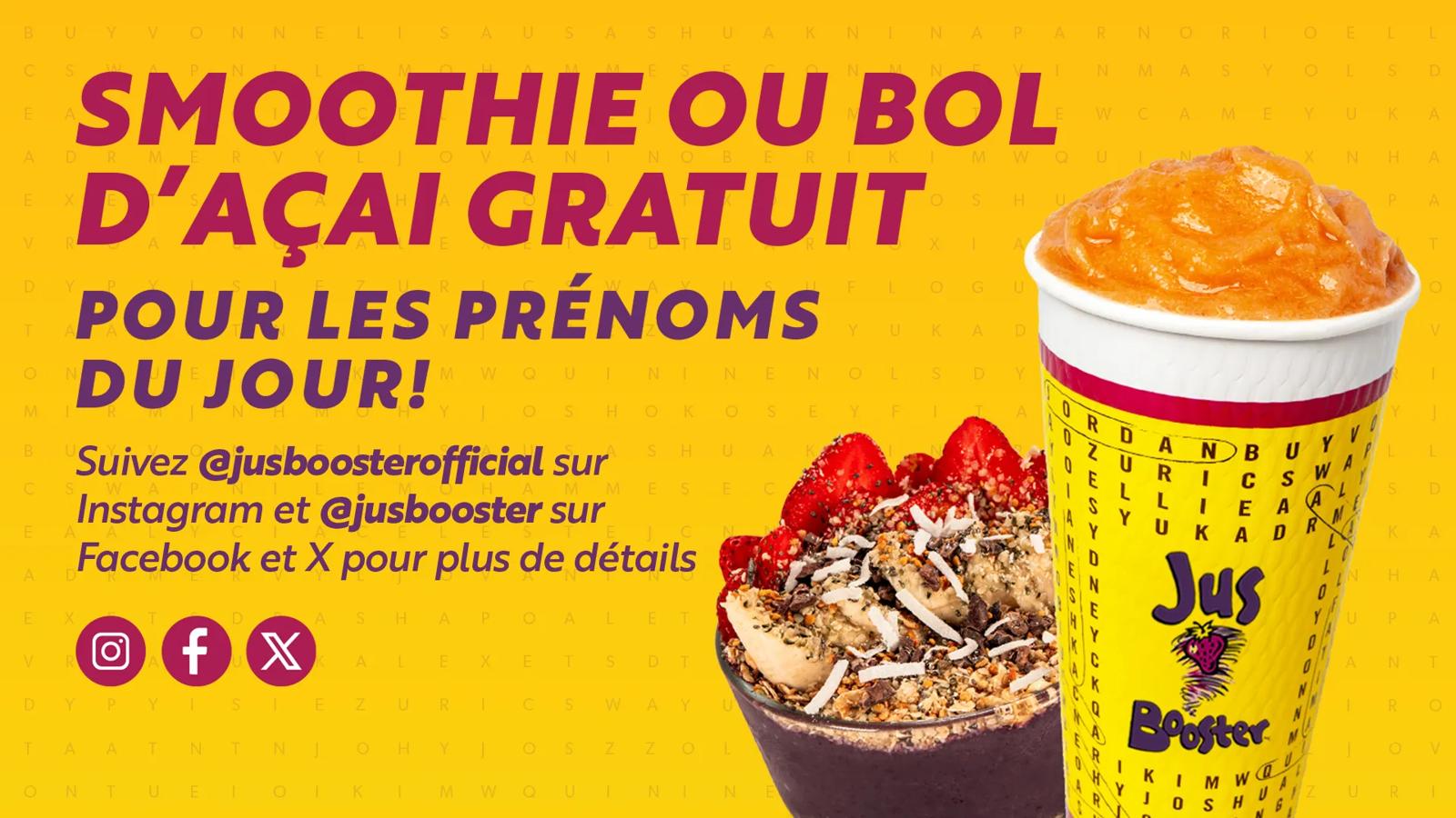 [CF Rideau Centre] Booster Juice Names Of The Day