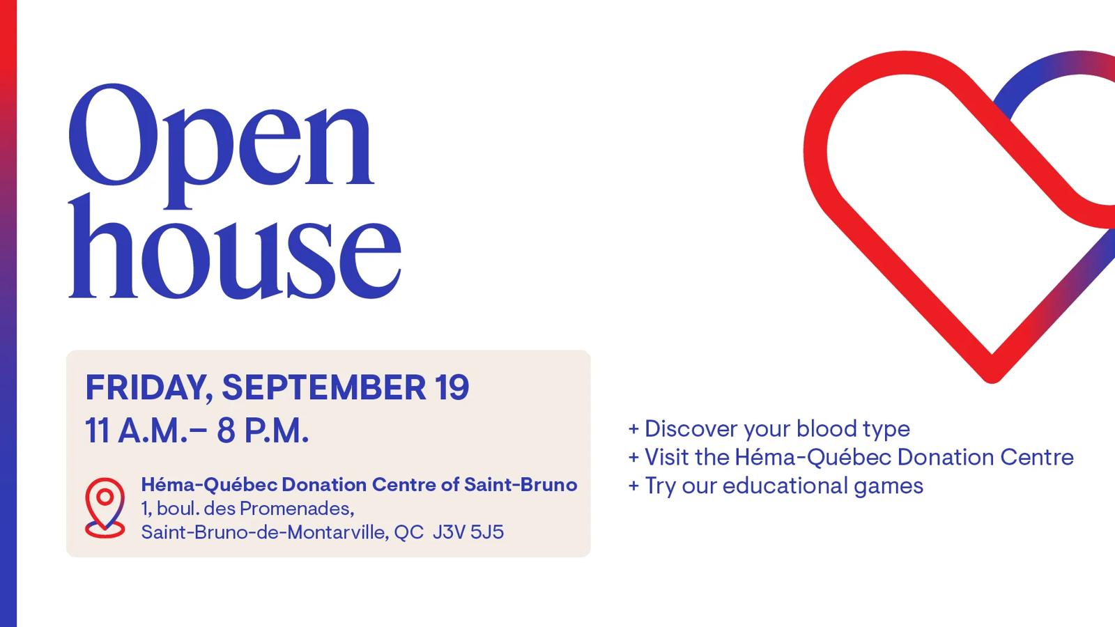 [CF Promenades St Bruno] Héma-Québec Open House