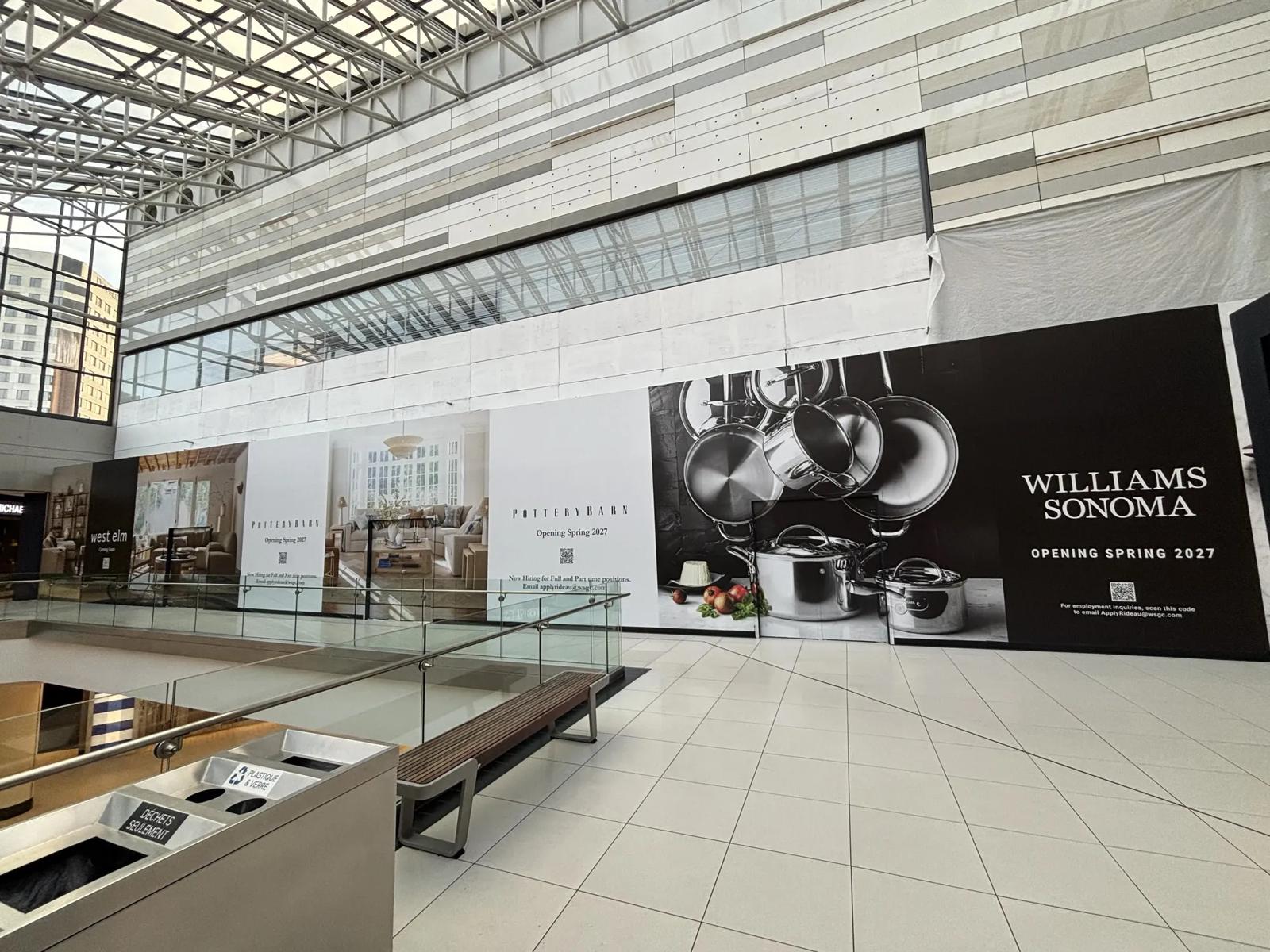 [CF Rideau Centre] Williams Sonoma, Pottery Barn, and West Elm Are Coming to CF Rideau Centre!