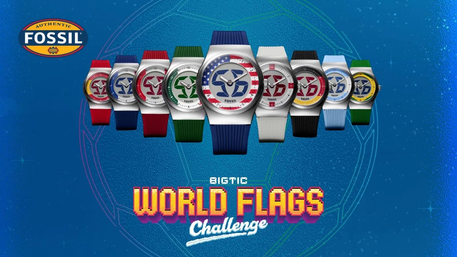 Fossil Big Tic World Flags