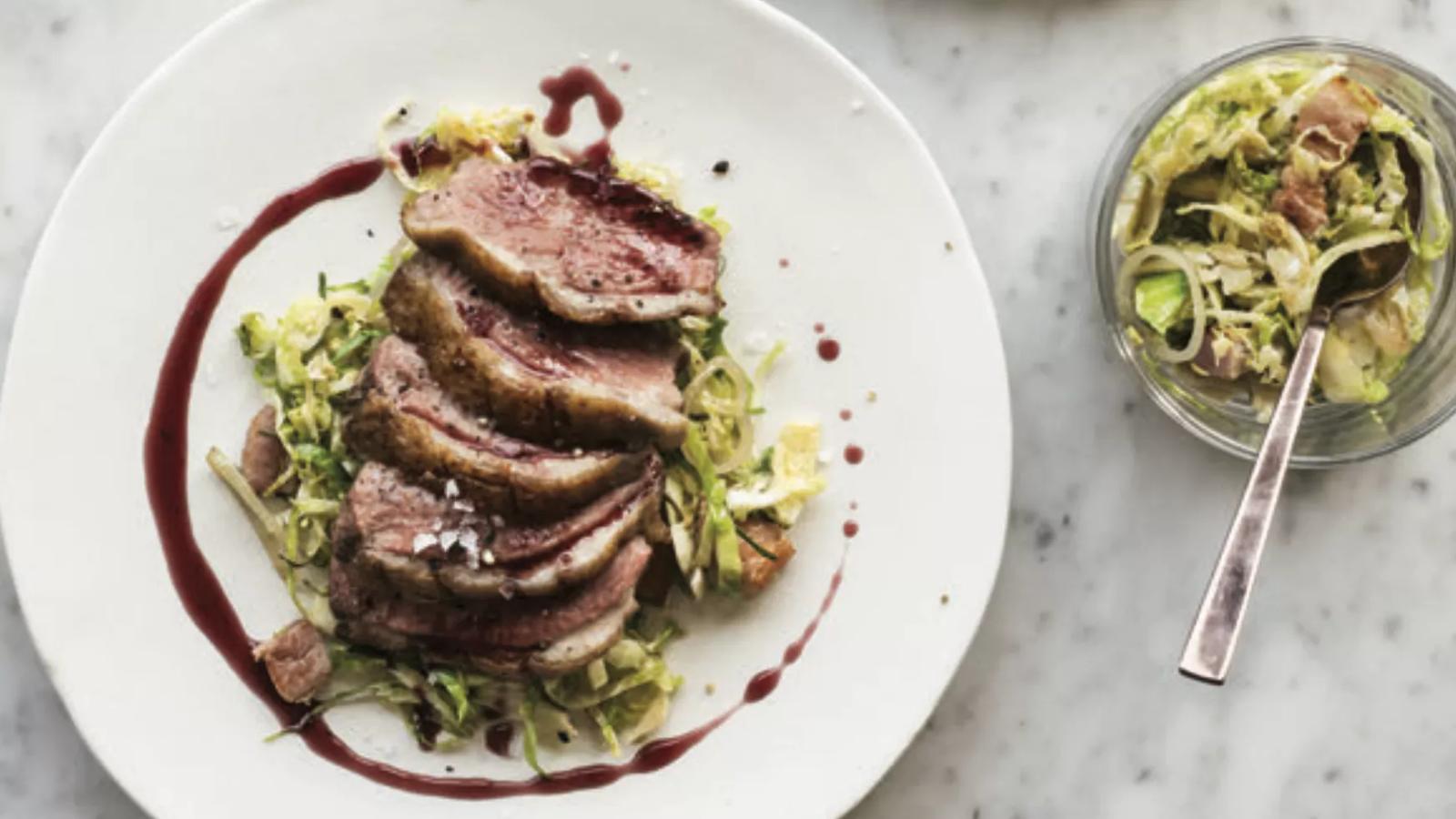 Semaine du 21 avril 2022 Magrets de canard aux poivres et vin rouge épicé́