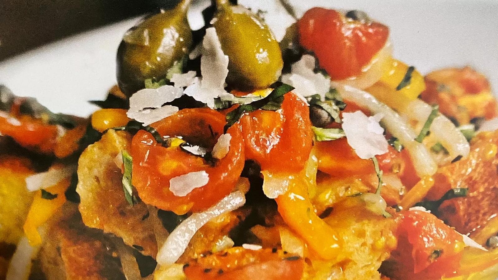 semaine du 8 aout 2022- Panzanella aux tomates cerises grillés