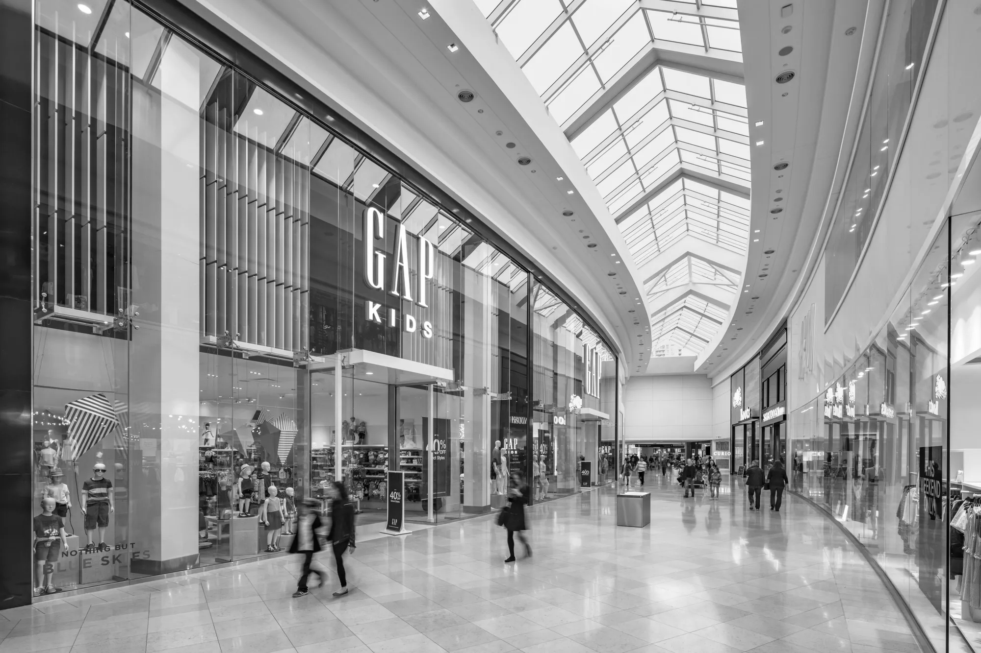 Reopening Sherway Gardens ,Shopping Mall, Toronto 4k, Canada, July 2020 