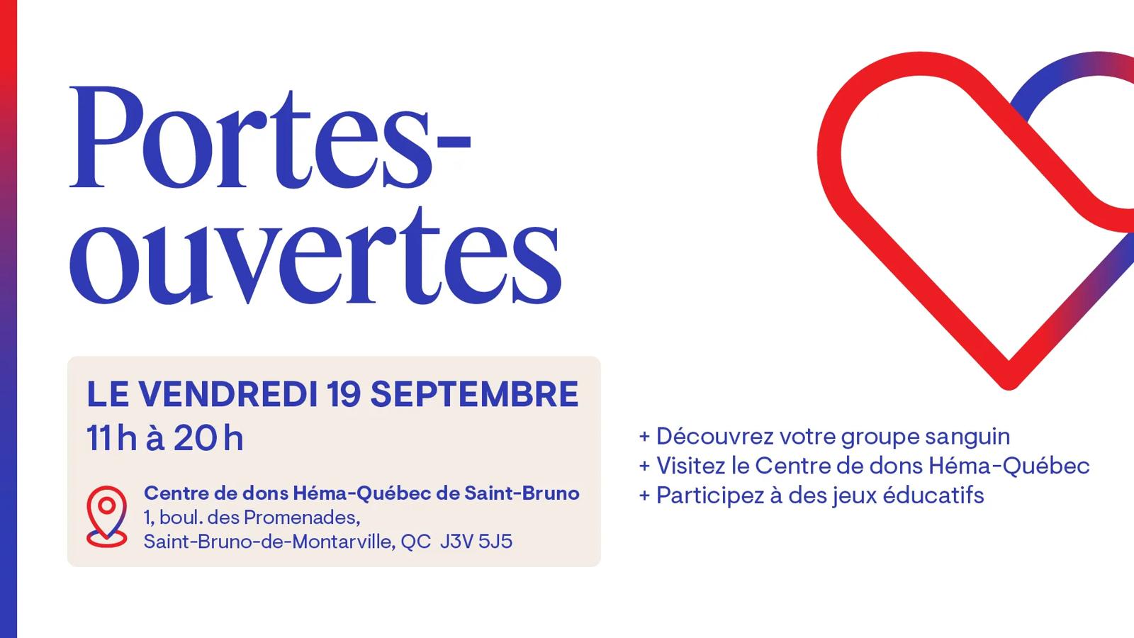 [CF Promenades St Bruno] Héma-Québec Open House